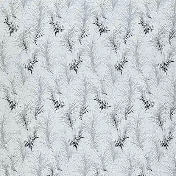 Feather Boa Graphite Woven Jacquard