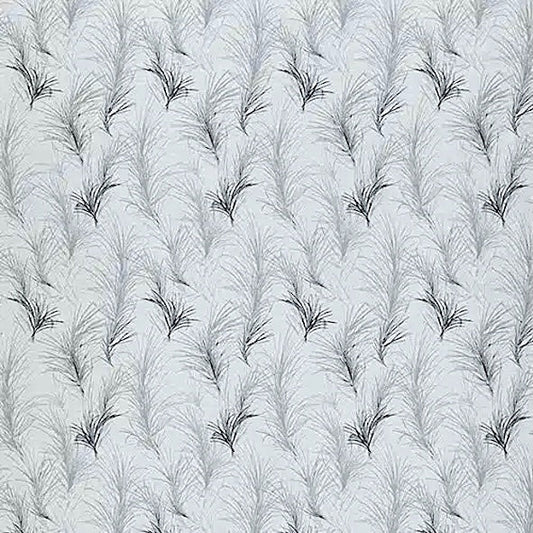 Feather Boa Graphite Woven Jacquard